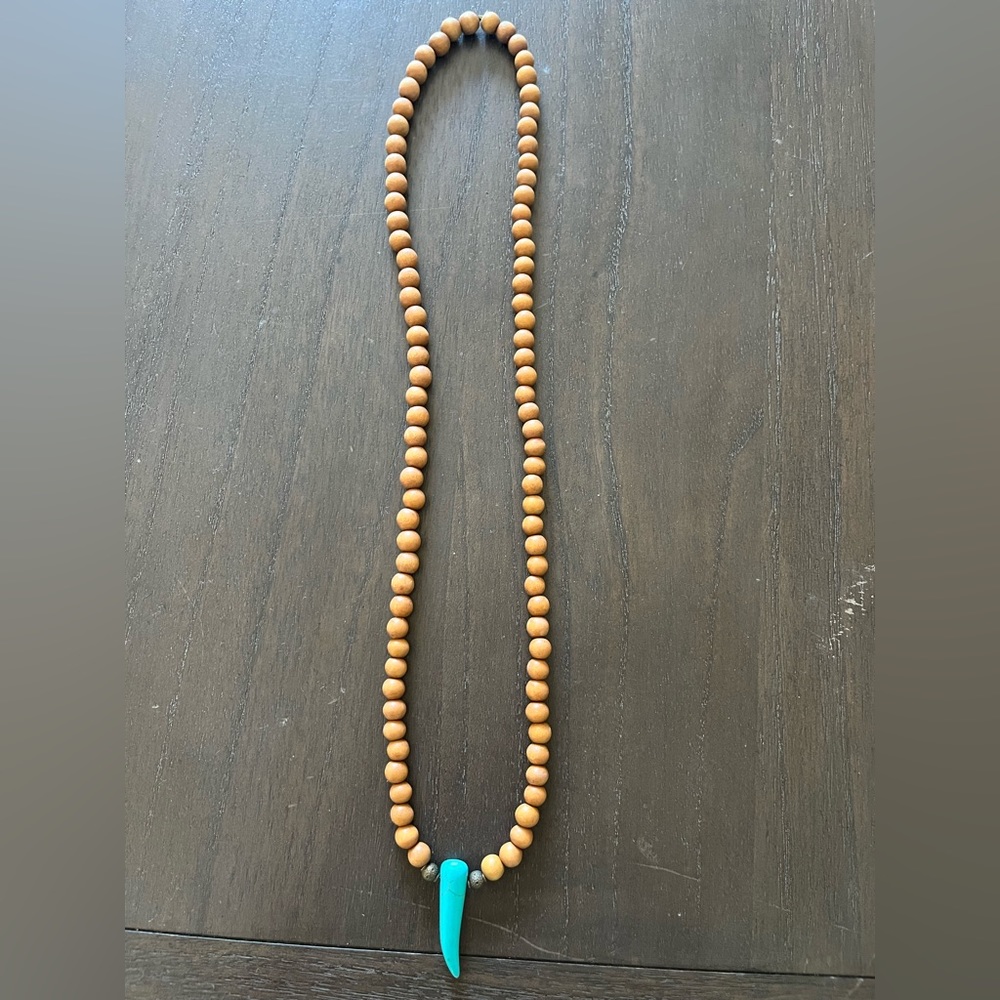 Beaded boho turquoise necklace